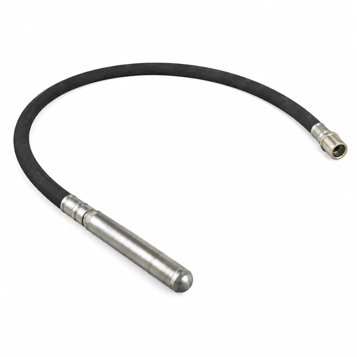 Generic concrete vibrator pipe shown from a different angle on white