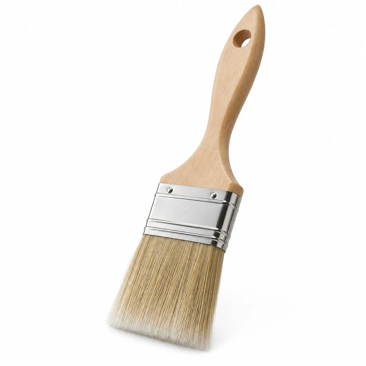 Generic paint brush displayed from a different angle on a white background